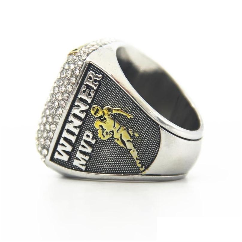 Med sidor Stones Fantasy Football League Championship Ring Fans Män Kvinnor Present 8-13 Välj dina Drop Leverans smycken DHJFL