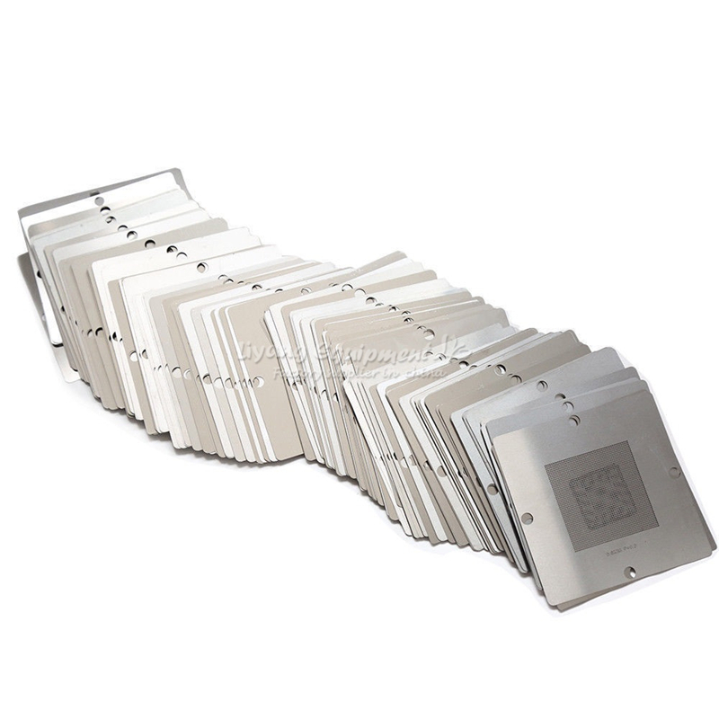 90 MM Kit de pochoir de carte vidéo 90 mm x 90 mm BGA Reballing Kit de soudure Gabarit de soudage Pochoirs de carte graphique pour la série INTEL + NVIDIA
