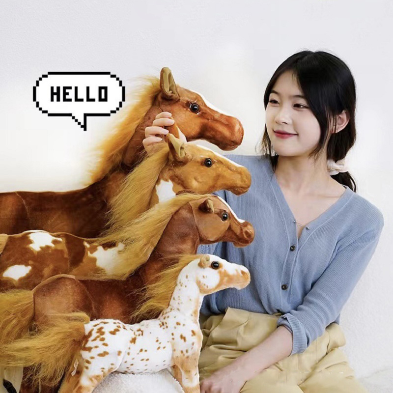 Manufacturers wholesale 30cm 4 styles of simulation horse plush toys stuffed animal gifts for children