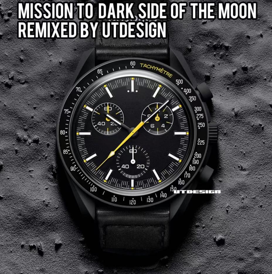 Moonswatch Bioceramic Planet Moon Mon's Watches Full Function Quarz Chronograph Designer Watch Mission to Mercury 42mm Luxury Watch Limited Edition Wristwatches