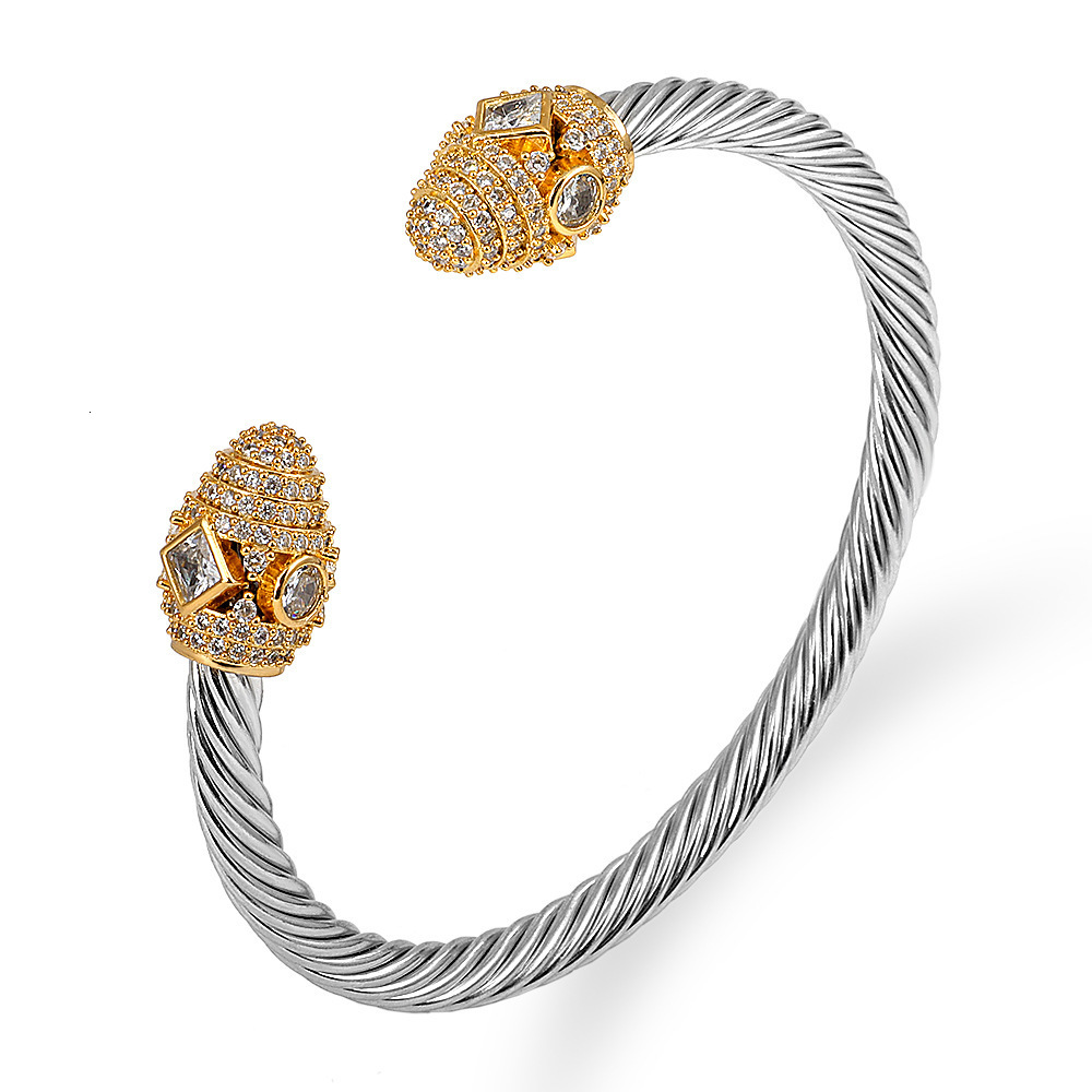 GODKI Bracelet de manchette empilable de luxe à la mode pour les femmes de mariage complet cubique Zircon cristal CZ Dubai couleur argent Bracelet de fête 220113147N