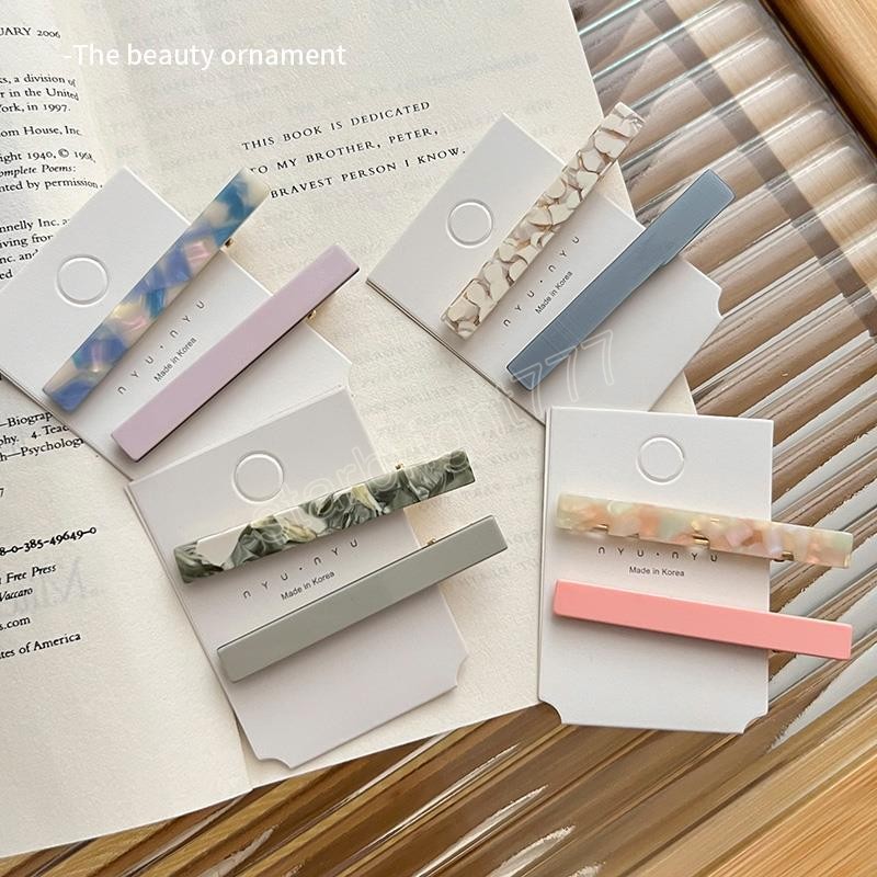 New Fashion Vintage Acetate Geometric Hair Clips For Women Girl Headband Sweet Hairpins Barrettes Hair Accessories Long Barrette