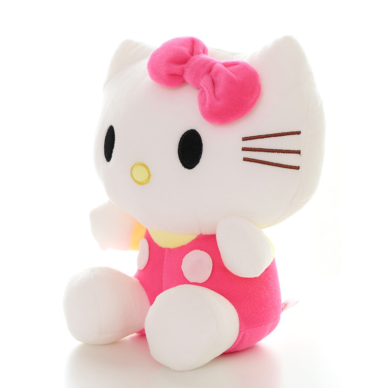 Factory wholesale 20cm hello Katie cat plush toy anime surrounding cat doll children's favorite gift