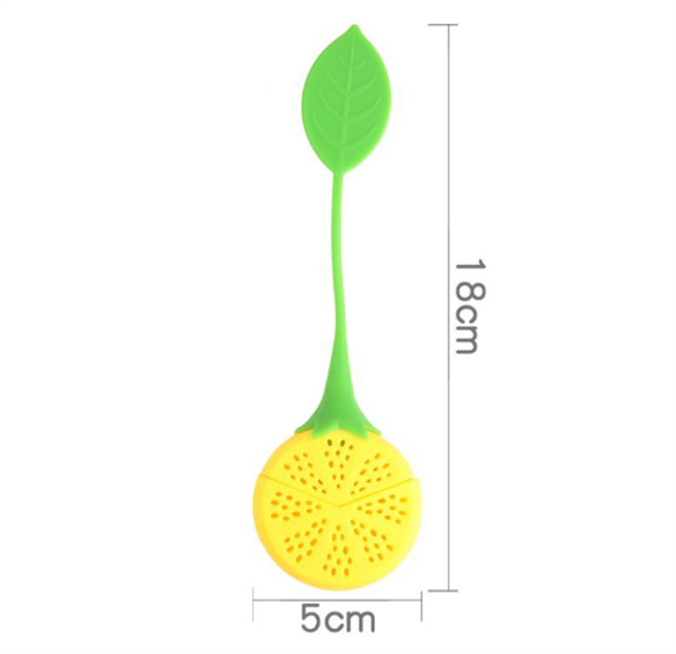 limon şekli silikon gevşek çay filtresi çay yaprağı infüzyon silikon narenciye kama süzgeç alet araçları jl1704