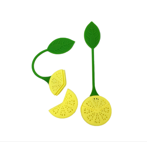 limon şekli silikon gevşek çay filtresi çay yaprağı infüzyon silikon narenciye kama süzgeç alet araçları jl1704