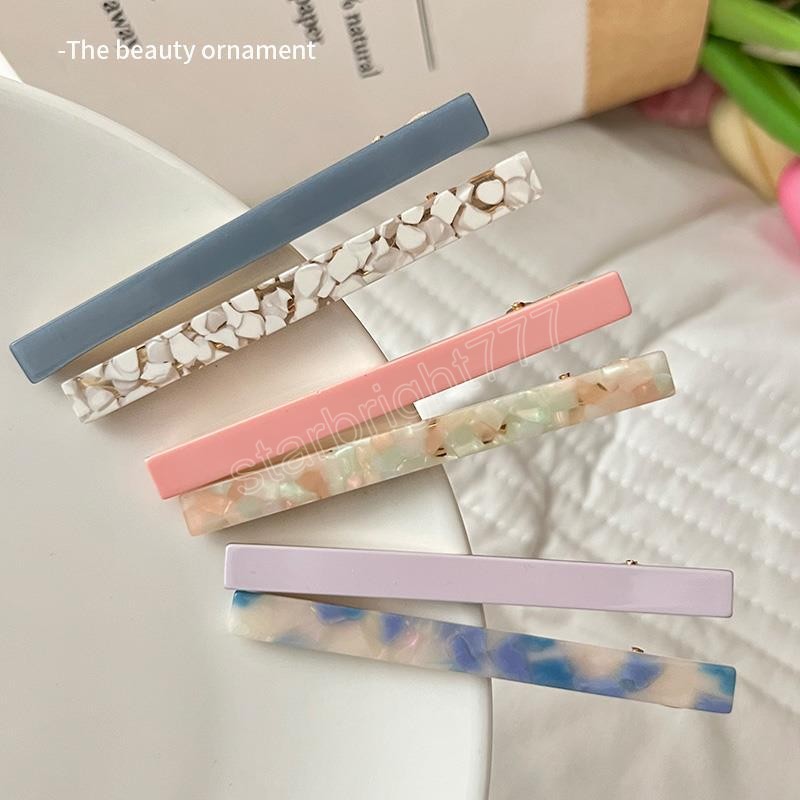 New Fashion Vintage Acetate Geometric Hair Clips For Women Girl Headband Sweet Hairpins Barrettes Hair Accessories Long Barrette