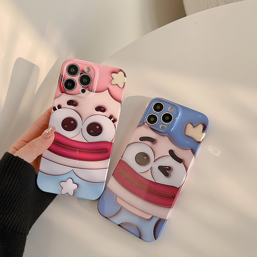 3D Funny Couple Phone Case Suitable for 14 12/11 Xs Smooth Surface 8 13promax