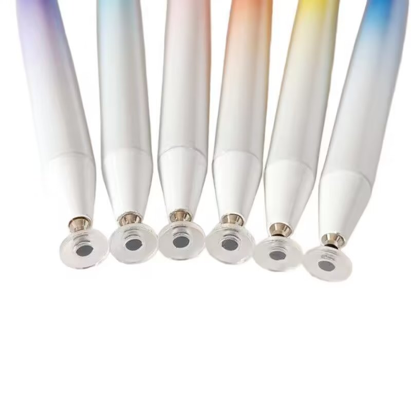 Gradient podwójnie zastosowanie Nano-Pen Głowa Disc Disc Pen Pen STIL STILUS Ekran dla Samsung S23 Fe A04E iPhone 15 14 13 Pro Lg Huawei P60 iPad Table PC Bling dla pojemnościowego pióra dotykowego