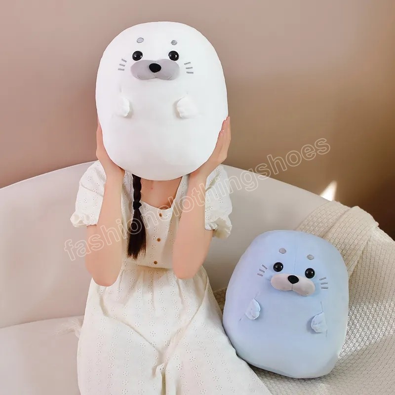 30/40cm Lovely Blue Sea Lion Plush Toys Stuffed Animal Seal Pillow Simulation Appease Doll Cartoon Birthday Gift for Baby Kids