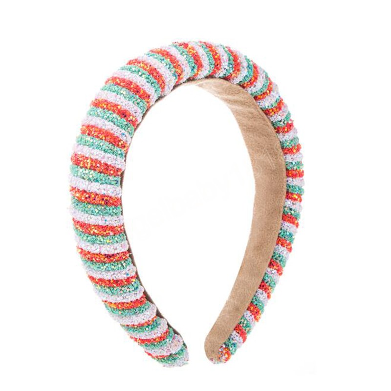 Neue Mode Haarband Für Frauen Candy Farbe Stirnband Schwamm Stoff Bunte Regenbogen Strass Haar Zubehör