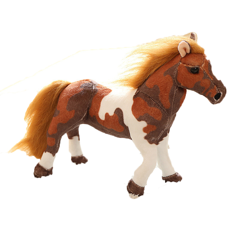 Atacado de fábrica 30 cm 3 estilos imitação cavalo brinquedo de pelúcia cavalo branco bicho de pelúcia presente para crianças