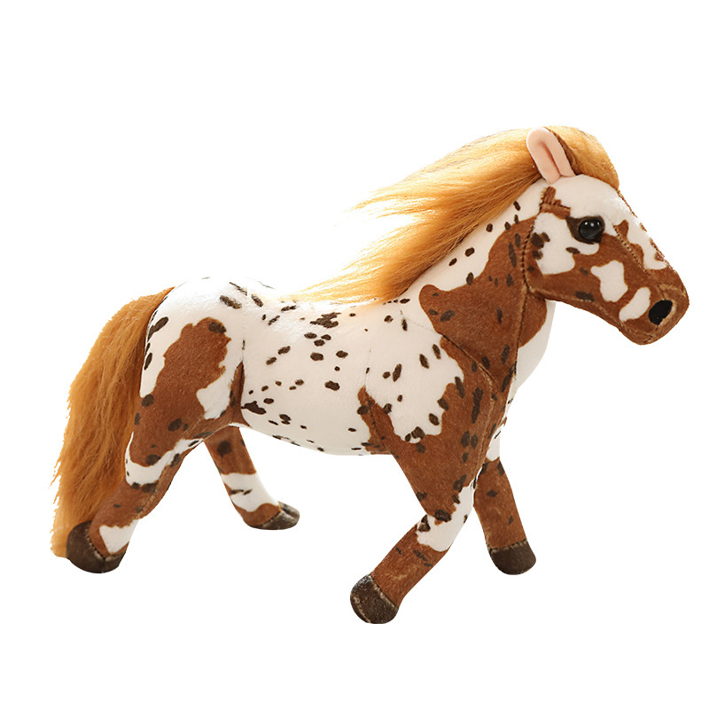 Factory wholesale 30cm 3 styles imitation horse plush toy white horse stuffed animal gift for children