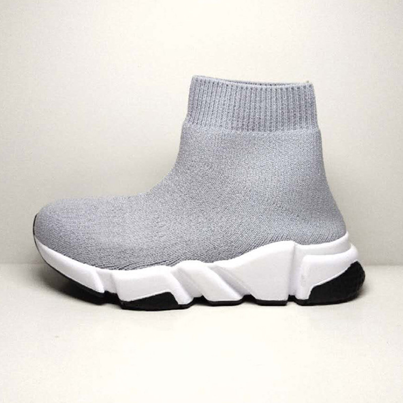 2023 Paris Girl Boys Triple-S Sock Buty Oryginalne Balenaga Mężczyźni swobodny poślizg czarny biały zielony trener Sports Sneakers Atletyczne buty na zewnątrz rozmiar 24-35