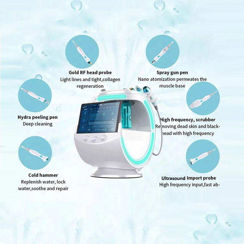 Skin monitoring Machine Microdermabrasion Acne Treatment Blackhead Removal Ultrasound Deep Cleaning Wrinkle Removal Skin Care Equipment