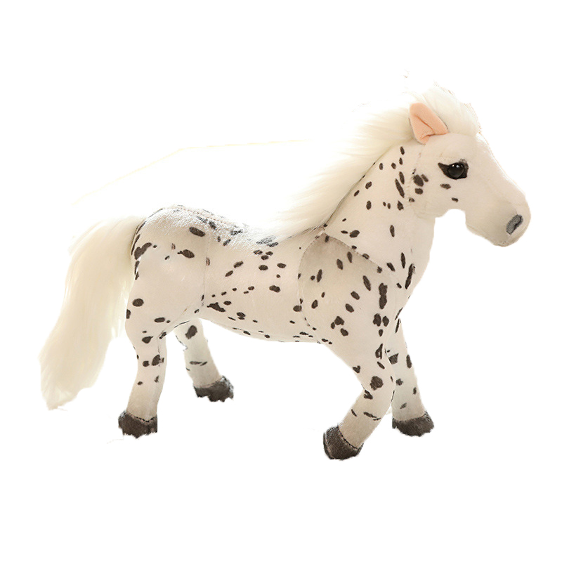 Factory wholesale 30cm 3 styles imitation horse plush toy white horse stuffed animal gift for children