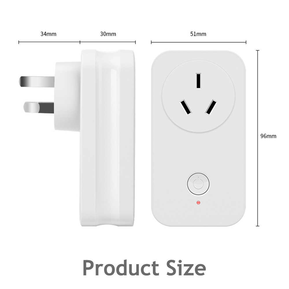 Smart Power Plugs Lellki Tuya Zigbee socket Smart Life Home Auteur de puissance australie Plug WiFi avec l'assistant Alexa 100-240V HKD230727