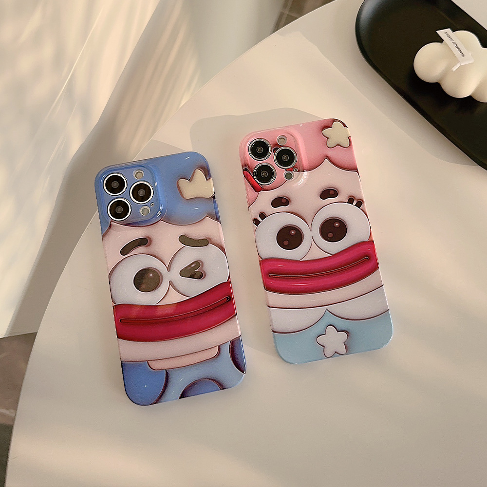 3D Funny Couple Phone Case Suitable for 14 12/11 Xs Smooth Surface 8 13promax