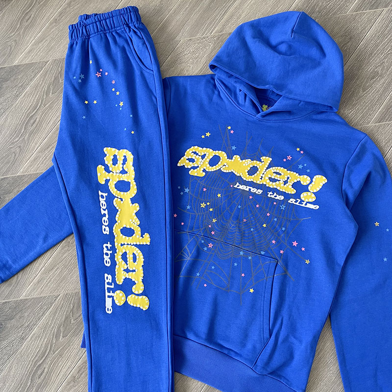 Blue Hoodies Pants Sports Suit Plus Size Men Womens Puff Star Printed Hip Hop Sweatshirts Fleece Men's Tops 23FW 26 Styles