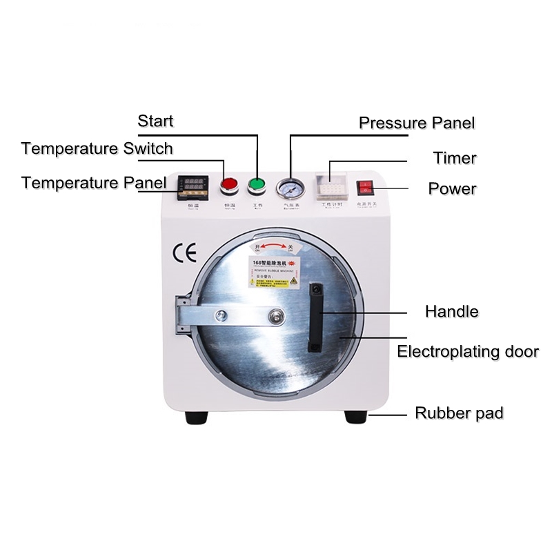 LY 964A Mini Auto Air-lock Blase Entfernen Luftblase Entferner Maschine für IPhone Samsung Edge Bildschirm 9,5 Zoll Max 220 V 110 V