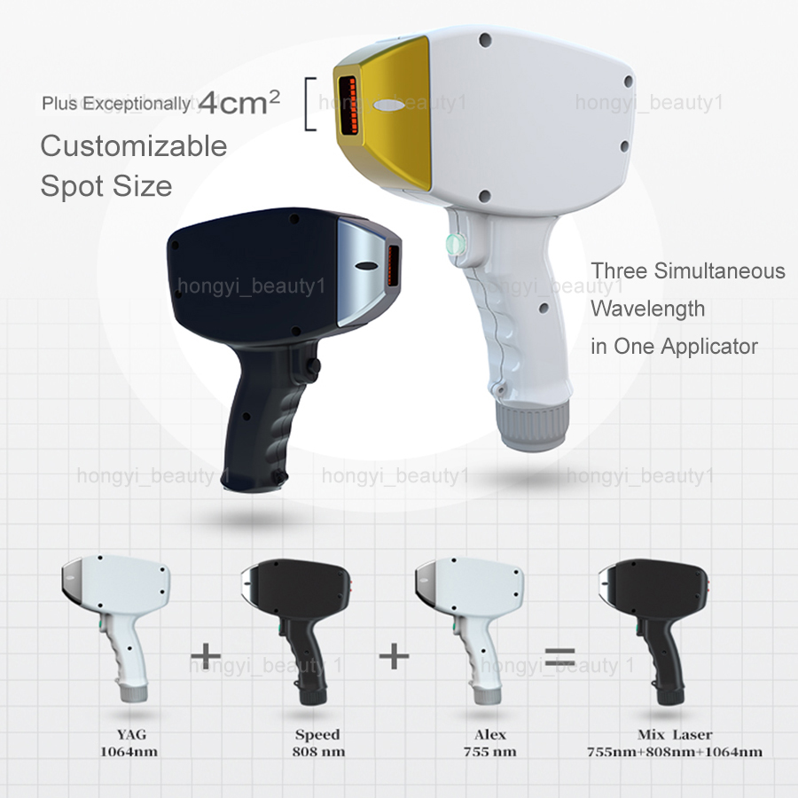 Machine d'épilation indolore à froid au laser à diode triple longueurs d'onde 755nm 808nm 1064nm 20 millions de coups équipement de salon de beauté de rajeunissement de la peau