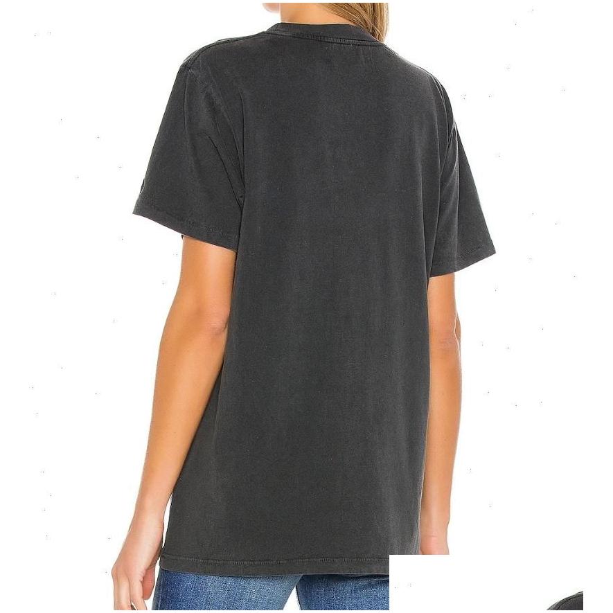 super chic summer round neck pullover cotton womens t-shirt black bing print tee za
