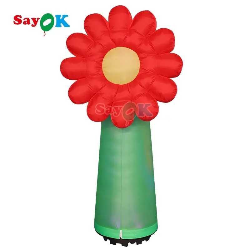 Giant Inflatable Flower Model Ground Decoration Inflatable Flower Model with a blower for displaying event bar advertisements