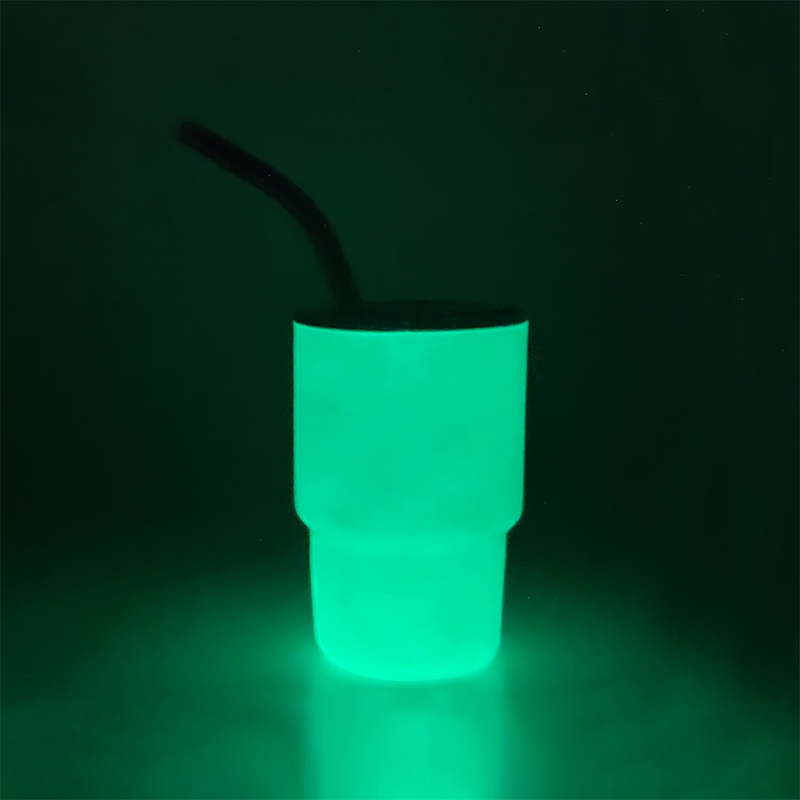 3oz Sublimatie Glow in Dark Shot Glazen Beker 90ML Halloween Wijn Tumbler Kleine Borrelglas Met Deksel En Stro voor DIY wit