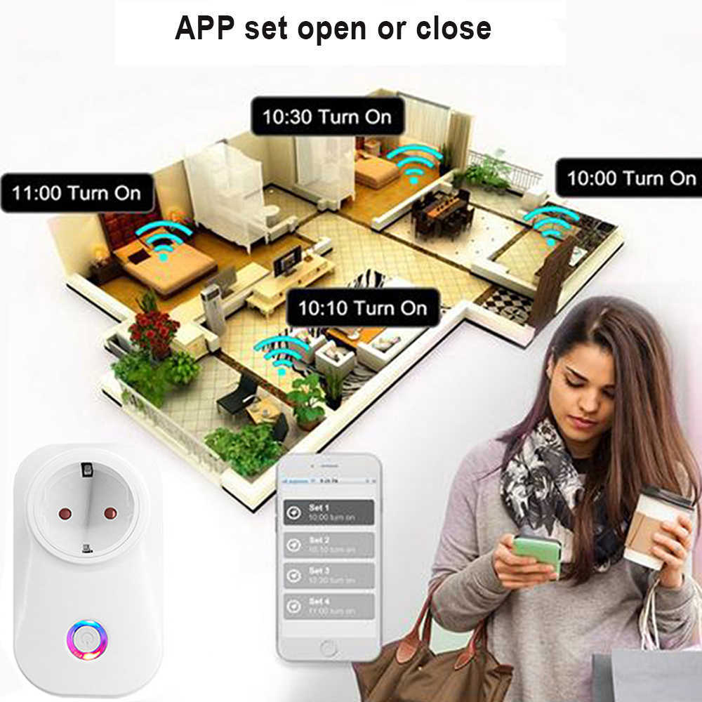 Smart Power Plugs Smart Life WiFi Smart Socket Plug Plug Eu UK AU BR FR JP Israel Ita SWIT Plug 10A/16A Remoto Control Alexa Home Energy Monitor HKD230727