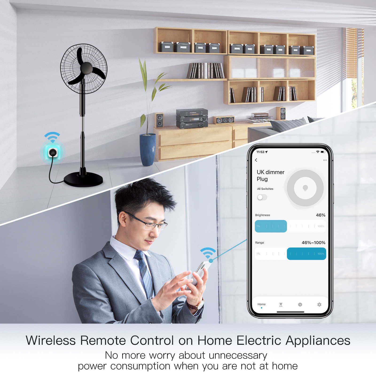 Wtyczki inteligentnej mocy Moes WIFI Smart Power Socket Plug Brightness Dostosuj Timer dla Tuya Smart Life App Alexa Voice Control EU/UK/US HKD230727
