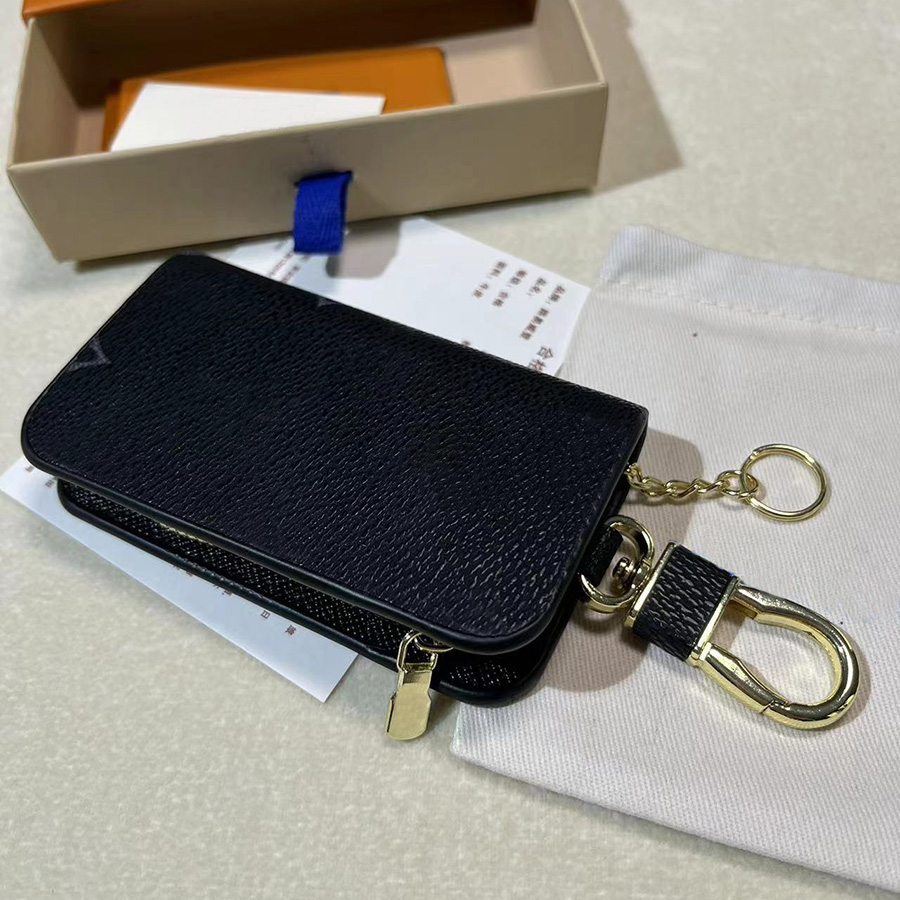 جنسين مصمم كيس كيس مفتاح الأزياء محفظة جلدية مفاتيح محفظة مصغرة حامل بطاقة الائتمان عملة 5 ألوان epacket
