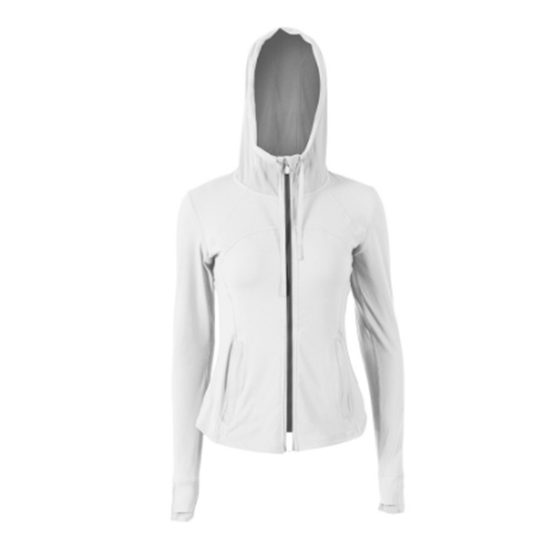 LL Nya yogakläder varma på hösten och vintern Lu kvinnors huva solid jacka casual sportnatt som kör yoga cardigan hoodie lu lu citron