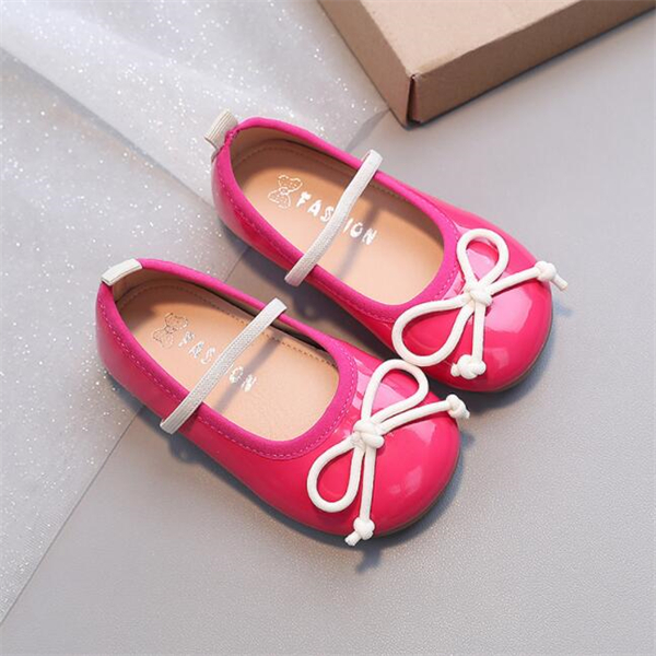 Girls shallow princess shoes small shoes spring and autumn new bow candy-colored children's soft shoes