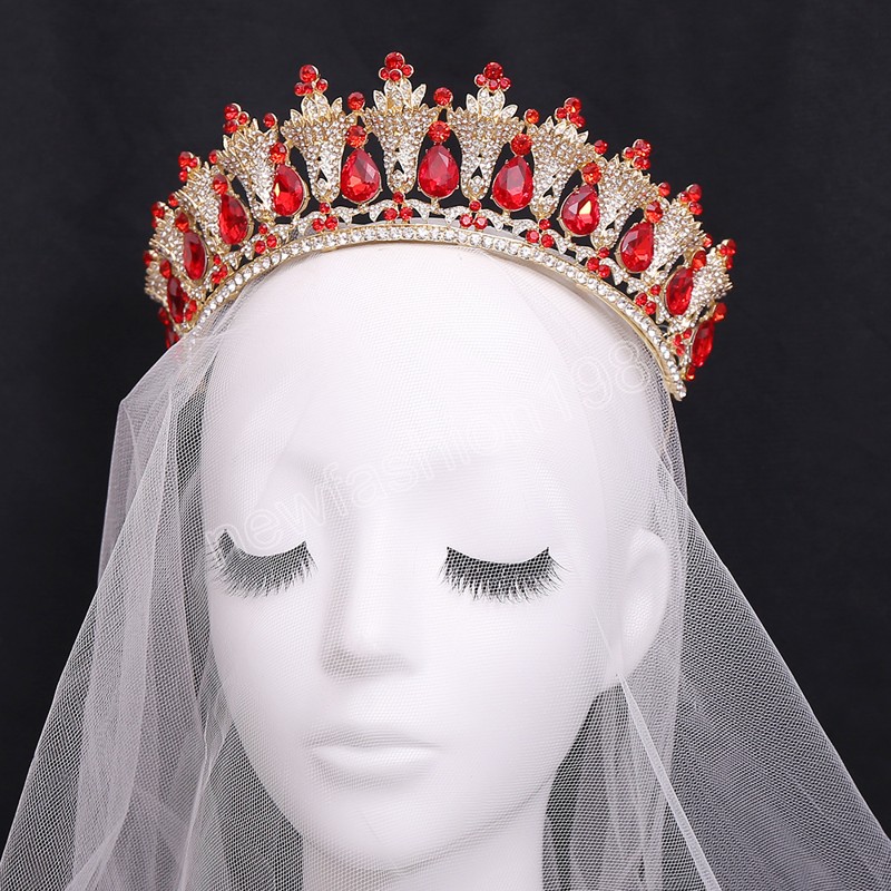 Bridal Wedding Evening Dress Crown Luxury Hair Accessories Elegant Crystal Tiaras Diadem Headpiece
