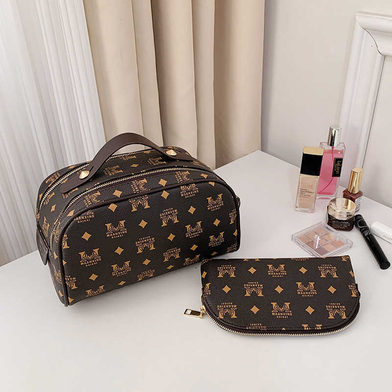 2023 Factory direct sales high quality Large Capacity Makeup Travel Portable Cosmetic Bag Multifunctional Wash and Rinse Bun Mother's Edition