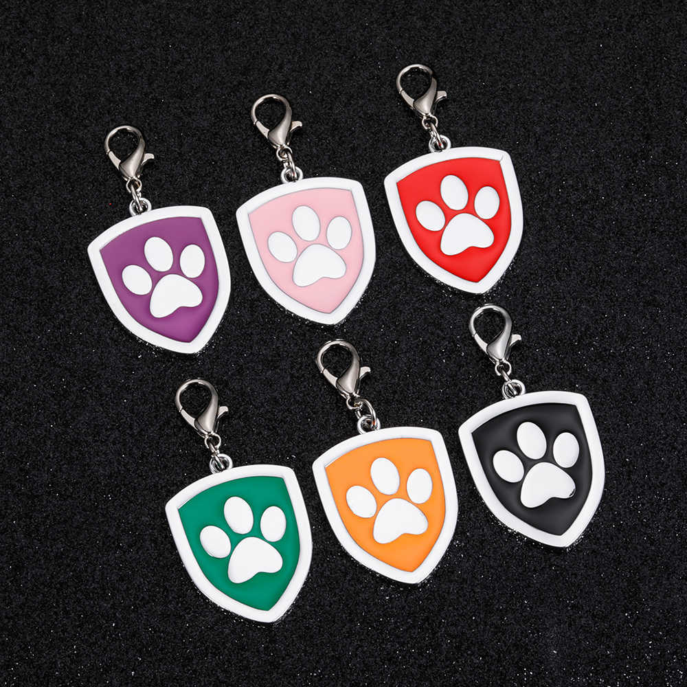 Custom Dog Tag Engraved Pet Dog Collar Accessories Personalized Cat Puppy ID Tag Stainless Steel Paw Name Tags Pendant Anti-lost L230620