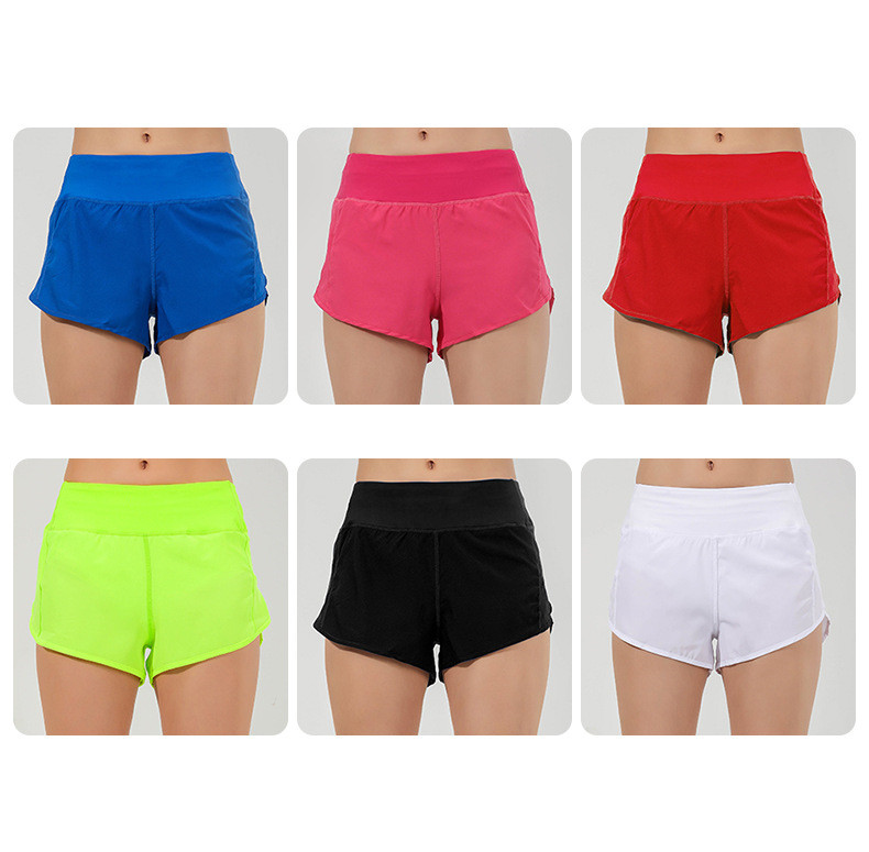 Women lu Short Back Zipper Pockeks Sports Lined Shorts Running Short Exercise Workout Training Shorts High-Rise lu88263