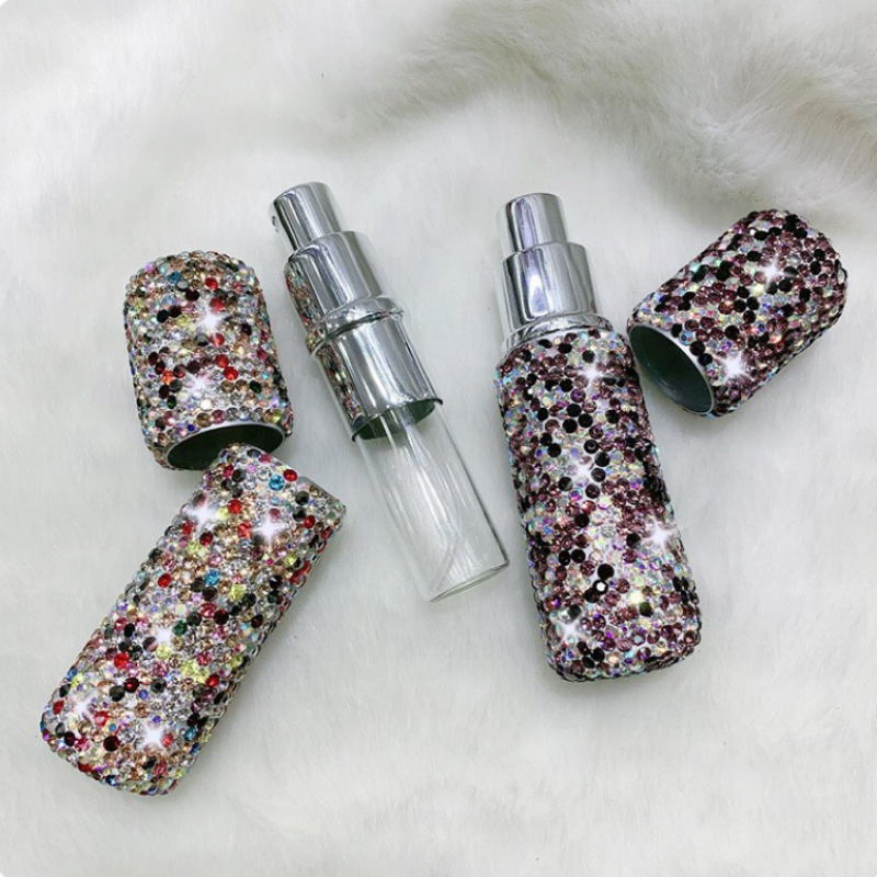 Creative Elegant 10ml Refillable Perfume Atomizer Bottle Shinning Fully Crystal Perfume Bottle Spray Bottle of Essential Oil Fragrance