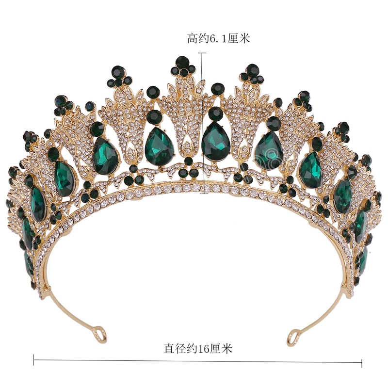 Boda nupcial vestido de noche corona accesorios de lujo para el cabello elegante cristal Tiaras diadema tocado
