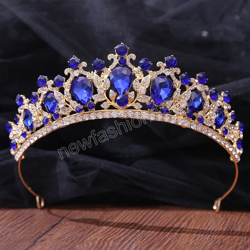 Accessori gioielli capelli la festa di compleanno della sposa della corona del diadema della regina di cristallo di colore argento di lusso