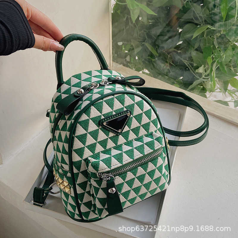 Luxus Designer 2023 Fabrik Direktverkauf Hohe Qualität Neue Mini Leinwand Kunst Frische Mädchen Rucksack Vielseitige Umhängetasche Mode Kleine Tasche