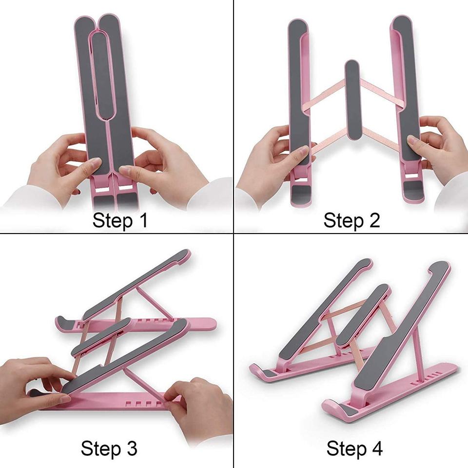 Portable Adjustable Plastic Ergonomic Laptop Stand Notebook For Macbook Tablet Foldable Holder