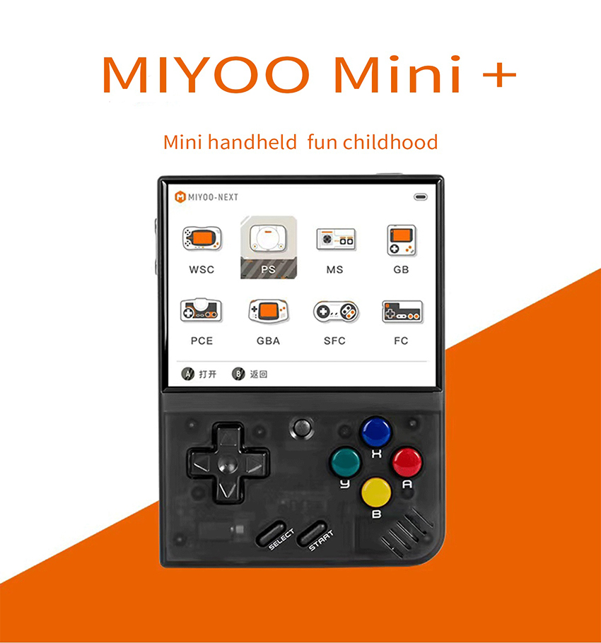 MIYOO Mini Plus Portable Retro Handheld Game Console V2 Mini+ IPS Screen Classic Video Game Console Linux System Children's Gift