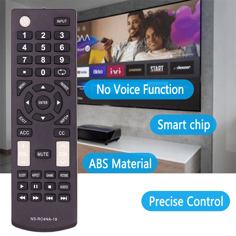 NS-RC4NA-18 Replaced Remote fit for Insignia TV NS-32D311NA17 NS-32D311MX17 NS-40D420NA18 NS-49D420NA18 NS-55D420NA18 NS-40D420MX18 NS-55D420MX18 NS-39D310NA17