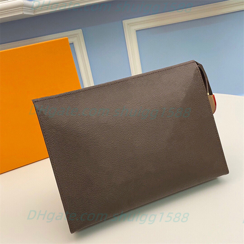 High original famous designer clutch Shoulder bags POCHE TOILETTE women men Cross body Toilet Pouch leather cosmetic bag Hobo Totes Wallet Card Holders Coin Purse