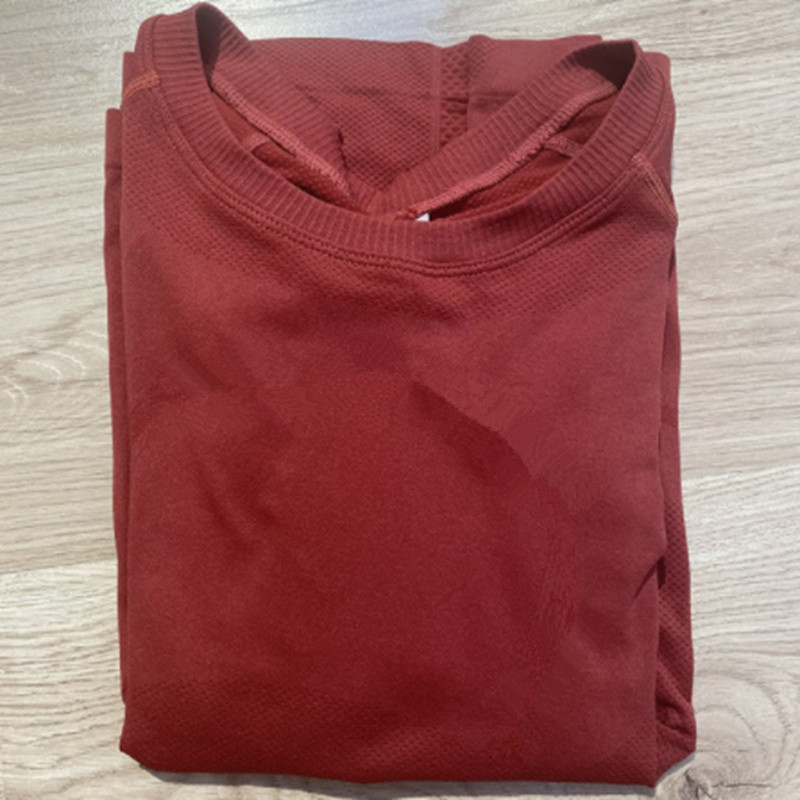 Sport T-shirt met lange mouwen voor dames, yogakleding, sneldrogend, sport, lange mouwen, nylon, hoge elastische stof