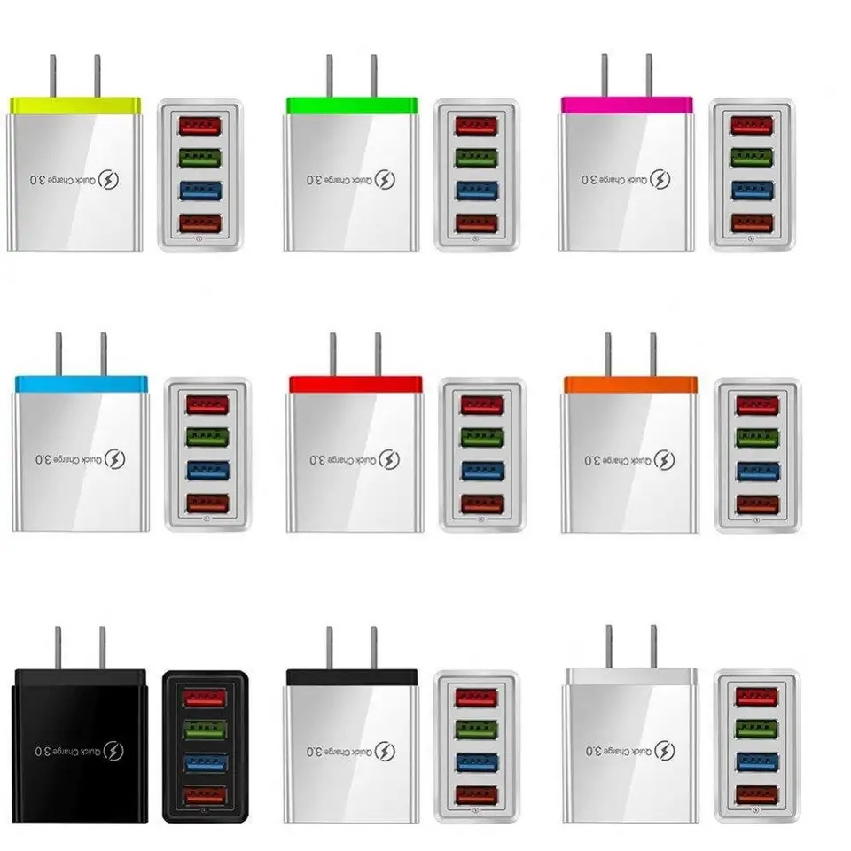 Offre spéciale 5V 3.1A chargeur de téléphone portable 4 ports USB chargeur adaptateur voyage Usb chargeur mural pour Iphone Android