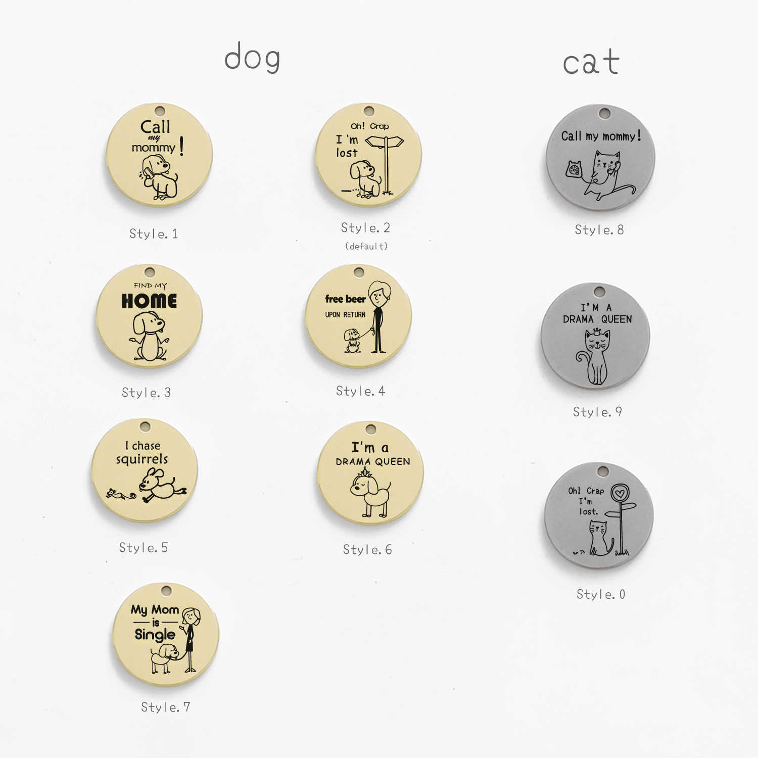 Kişiselleştirilmiş Komik Köpek Etiketleri Yaklaşık Aksesuarlar İçin Graved MW003 Köpek Paslanmaz Çelik isim plakası Chihuahua Alman Çoban L230620