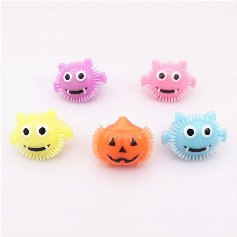 Halloween LED Finger Ring Party Blinking Pumpkin Bat Skull Luminous Ring Toys Flash Fingernail Lights Adult Kids Toys