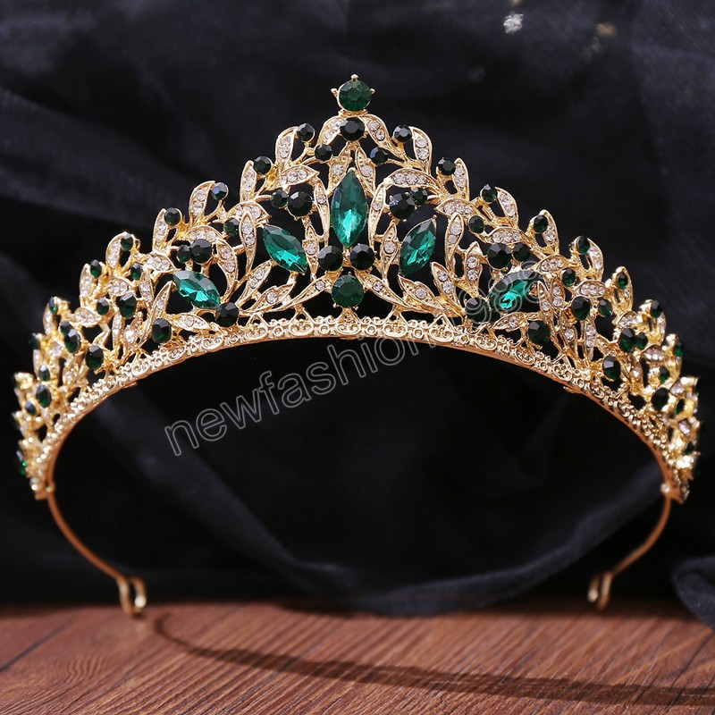 Wunderschöne Luxus-Braut-Tiara in Blau, Grün, Rot, Kristall, neue Braut-Stirnbänder, Hochzeit, Haarschmuck, neue Accessoires