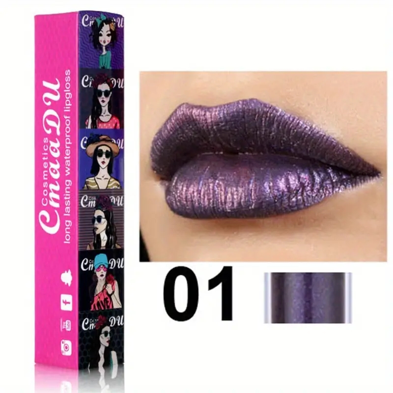 By DHL Lady Lipgloss Set: Metallic Shimmer, Glitter lipgloss Finish Langdurige Waterproof Lip Stain